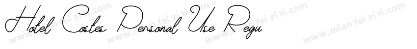 Hotel Costes Personal Use Regular字体转换